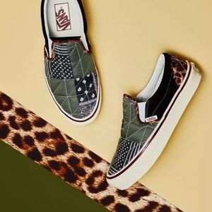 New Vans Patchwork Quilt Slip on